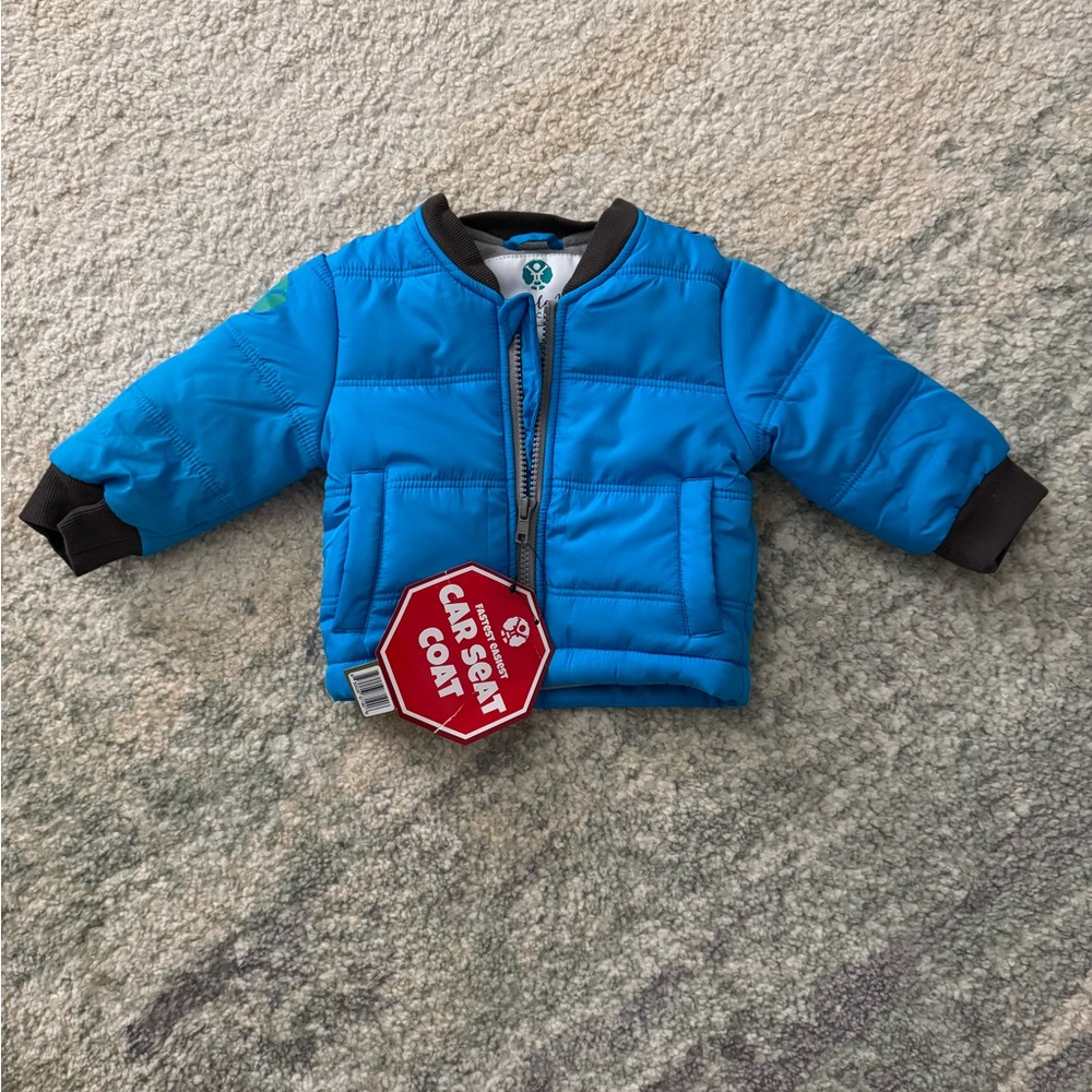 Buckle Me Baby Blue Car Seat Coat 6/9mo